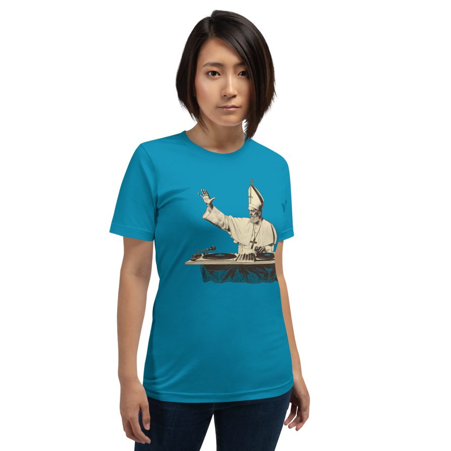 Gregory the Great Unisex t-shirt - AQUA - Image 2