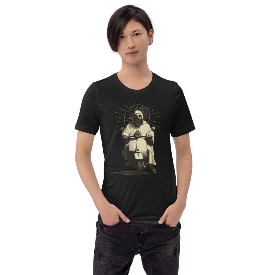 St. Christopher Unisex t-shirt - BLACK HEATHER - Image 2