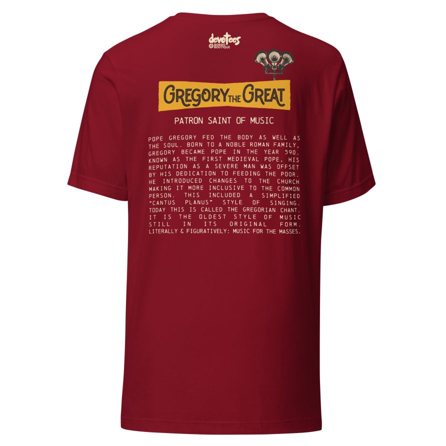Gregory the Great Unisex t-shirt - CARDINAL - Image 5