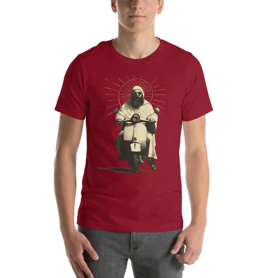 St. Christopher Unisex t-shirt - CARDINAL - Image 2