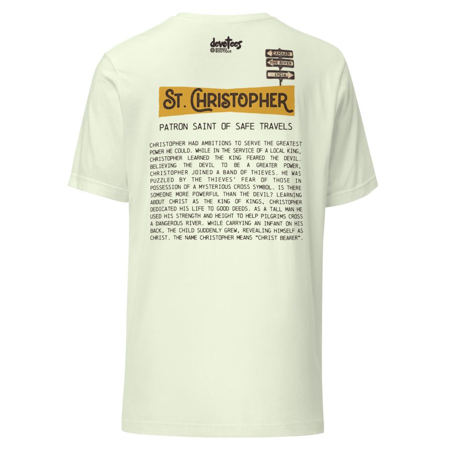 St. Christopher Unisex t-shirt - CITRON - Image 5