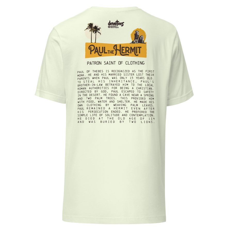 Paul the Hermit Unisex t-shirt - CITRON - Image 5