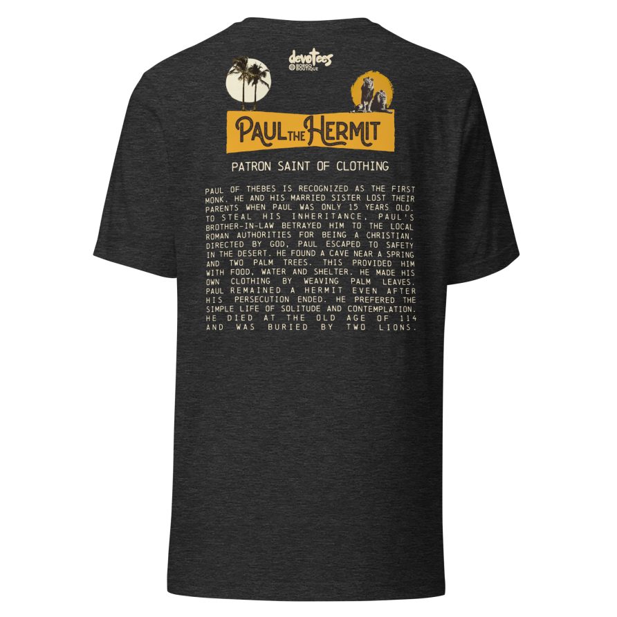 Paul the Hermit Unisex t-shirt - DARK GREY - Image 5