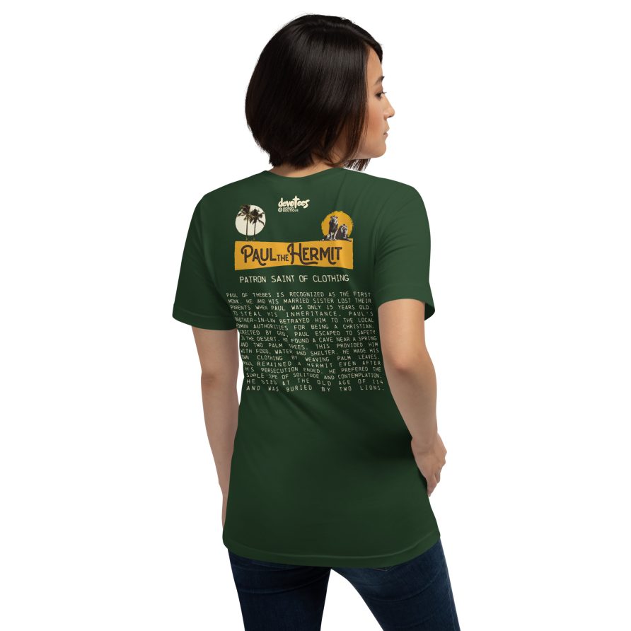 Paul the Hermit Unisex t-shirt - FOREST - Image 3