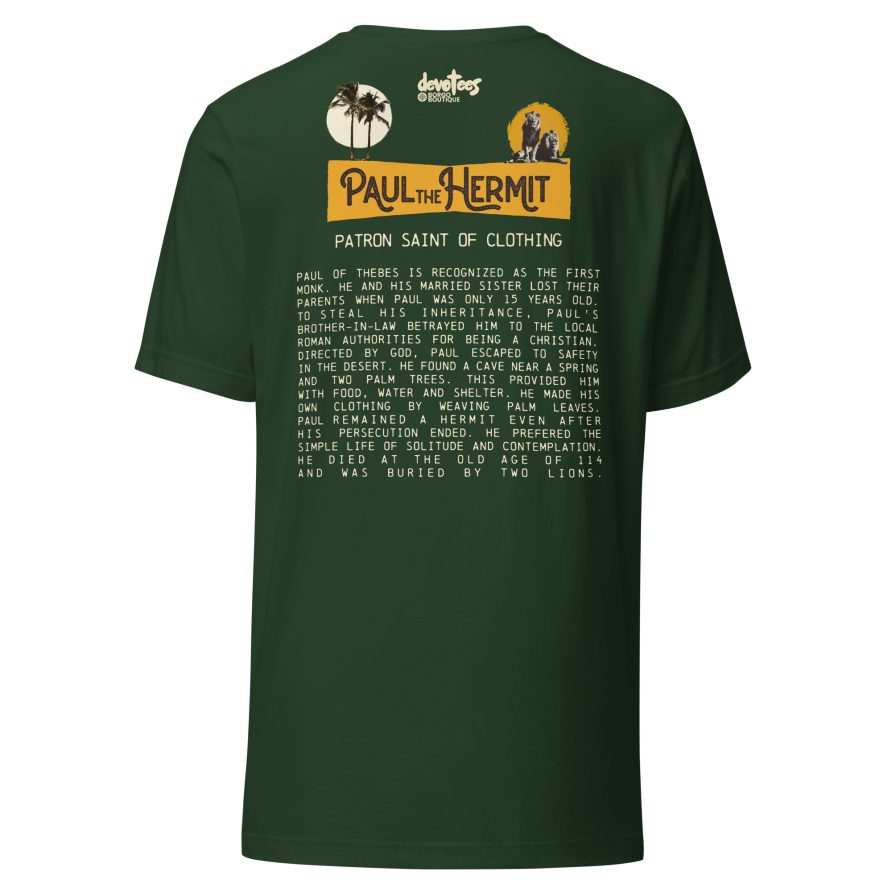 Paul the Hermit Unisex t-shirt - FOREST - Image 5