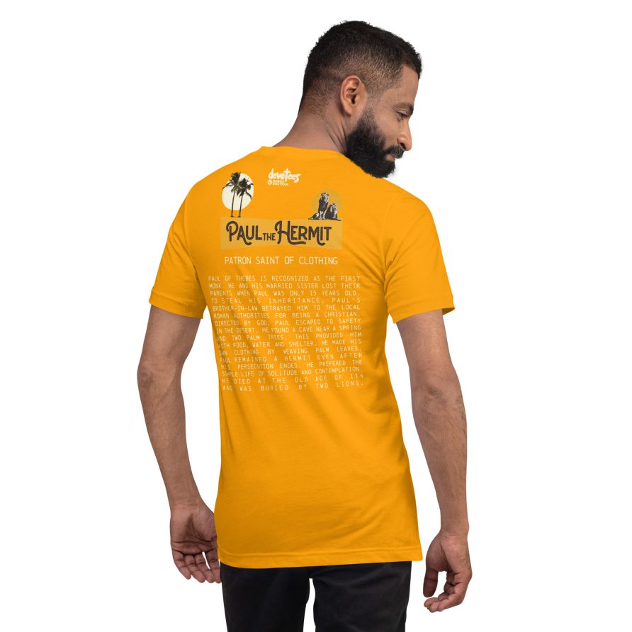 Paul the Hermit Unisex t-shirt - GOLD - Image 2