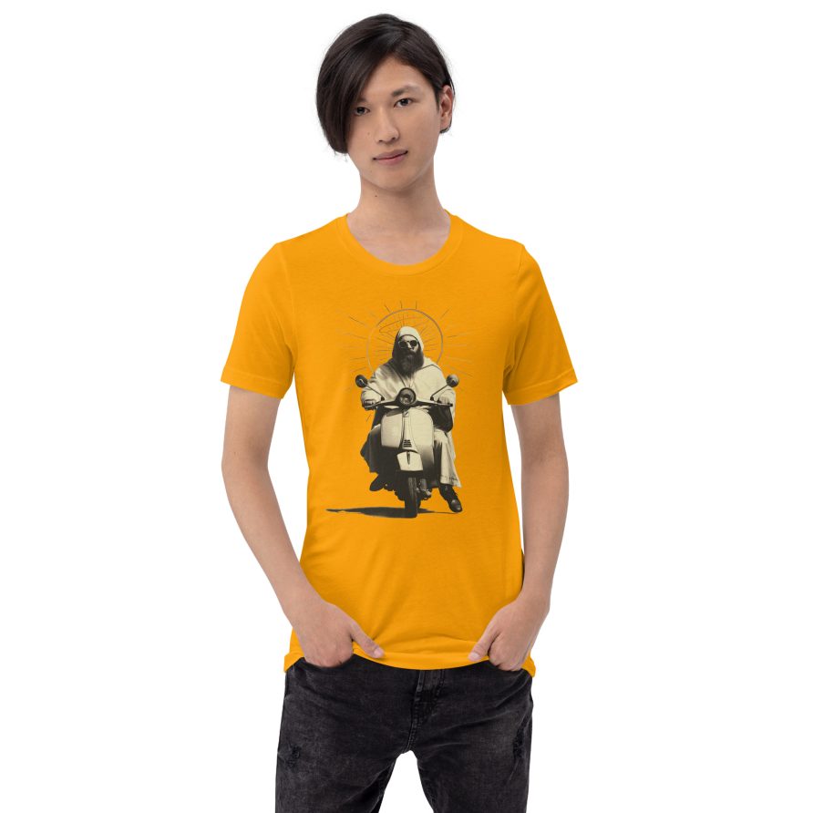 St. Christopher Unisex t-shirt – GOLD - Image 2