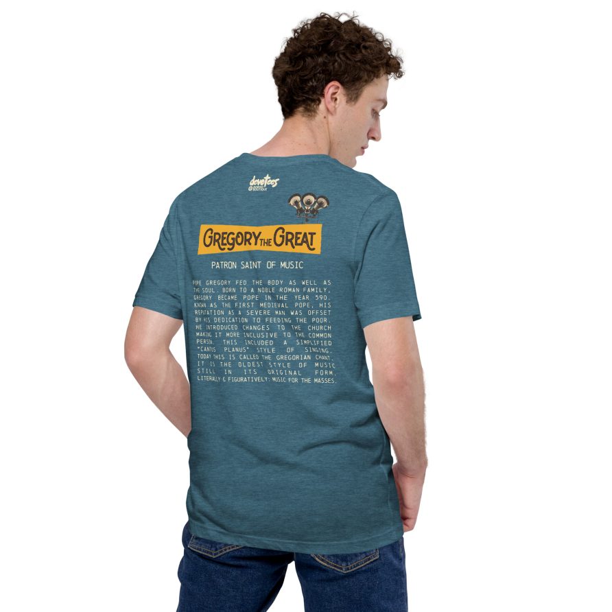 Gregory the Great Unisex t-shirt - HEATHER DEEP TEAL