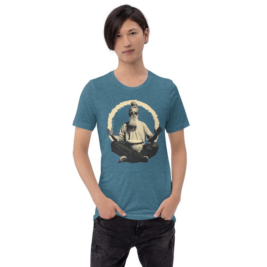 Paul the Hermit Unisex t-shirt - HEATHER DEEP TEAL - Image 2