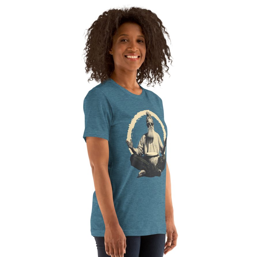 Paul the Hermit Unisex t-shirt - HEATHER DEEP TEAL - Image 4