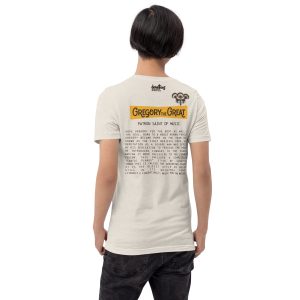 Gregory the Great Unisex t-shirt - HEATHER DUST - Image 3