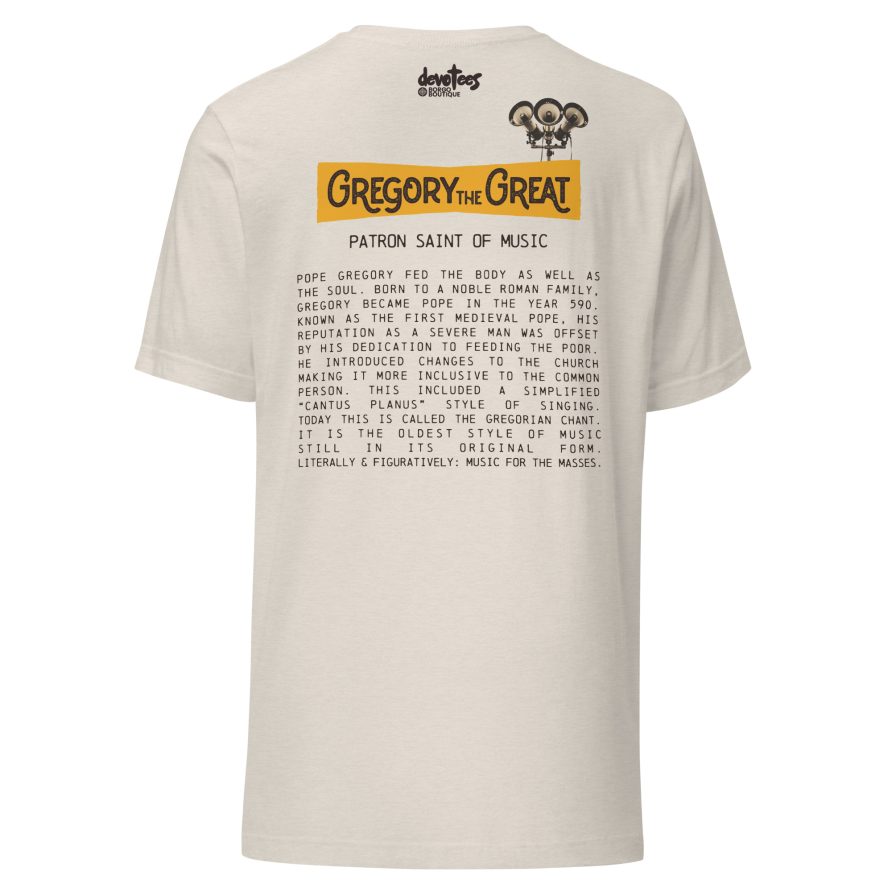 Gregory the Great Unisex t-shirt - HEATHER DUST - Image 5