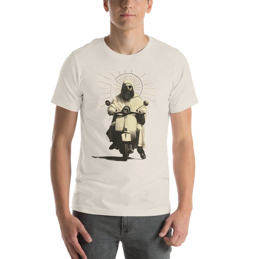 St. Christopher Unisex t-shirt - HEATHER DUST - Image 2