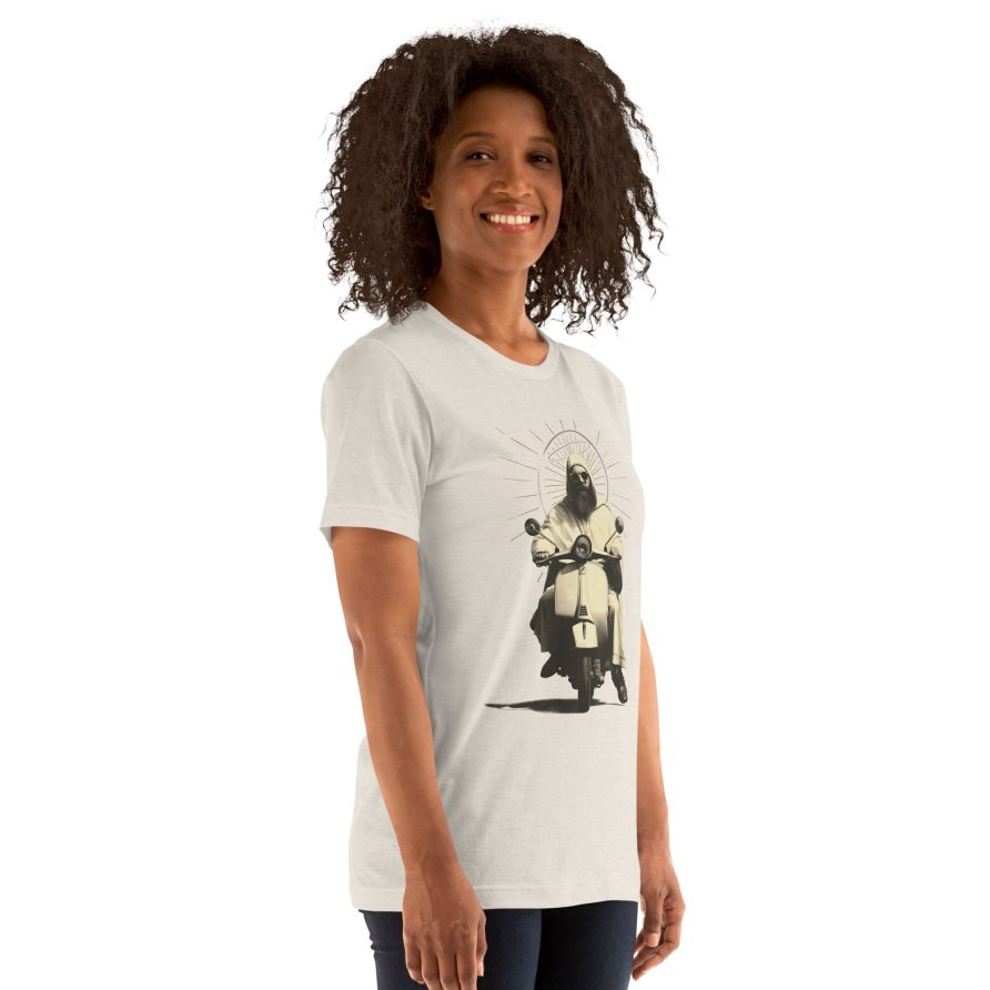 St. Christopher Unisex t-shirt - HEATHER DUST - Image 4