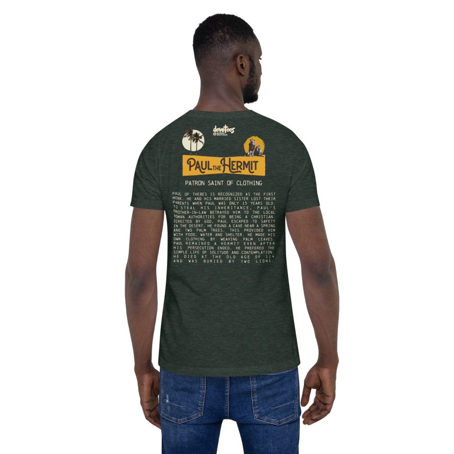 Paul the Hermit Unisex t-shirt - Heather FOREST - Image 3