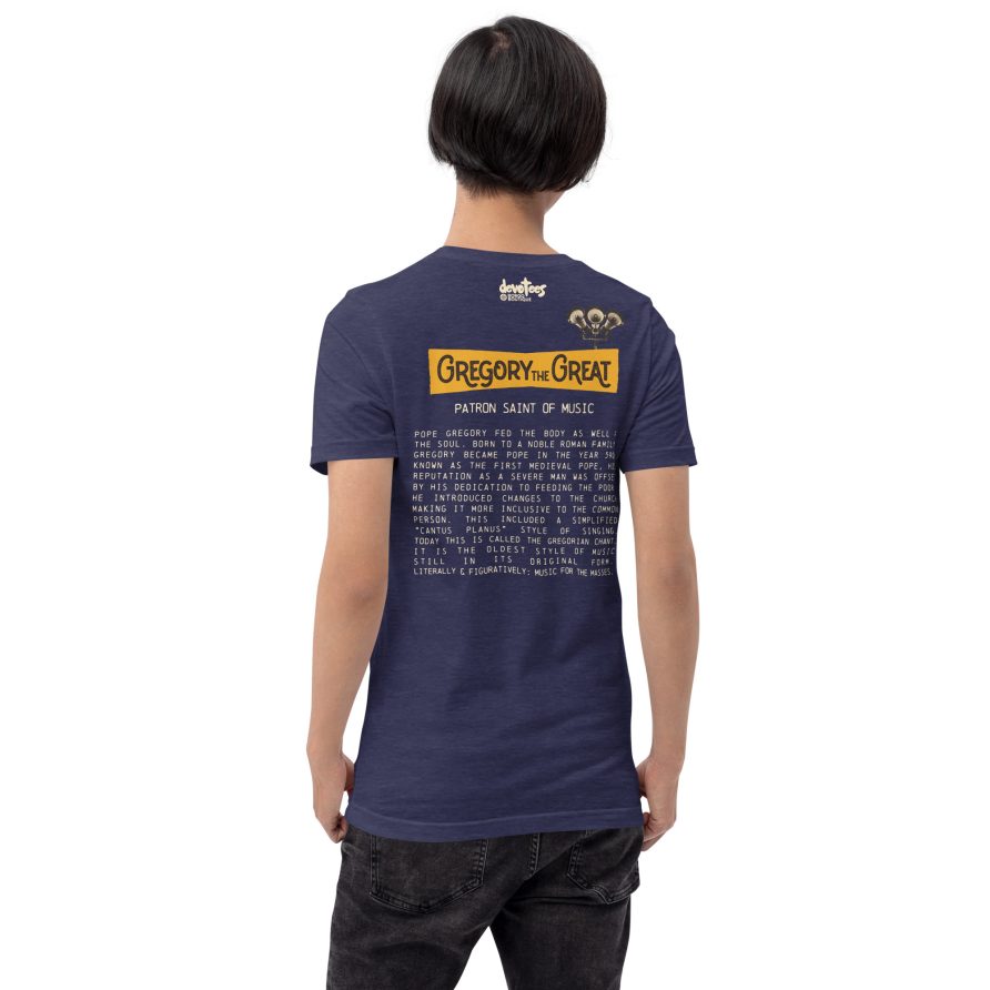 Gregory the Great Unisex t-shirt - HEATHER MIDNIGHT NAVY - Image 2