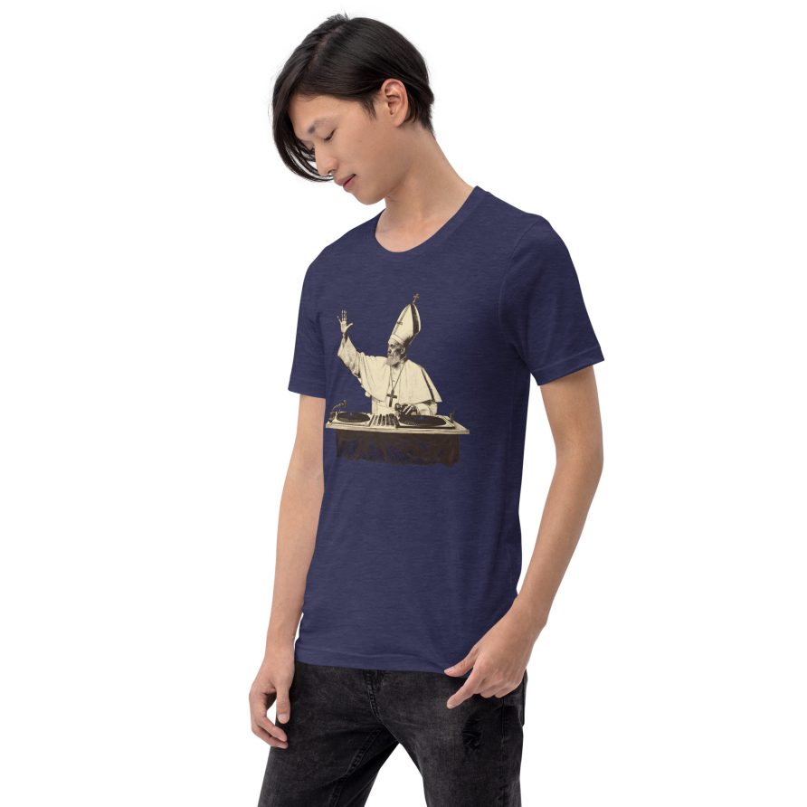 Gregory the Great Unisex t-shirt - HEATHER MIDNIGHT NAVY - Image 3