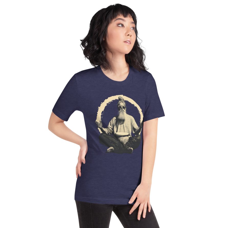 Paul the Hermit Unisex t-shirt - HEATHER MIDNIGHT NAVY - Image 4