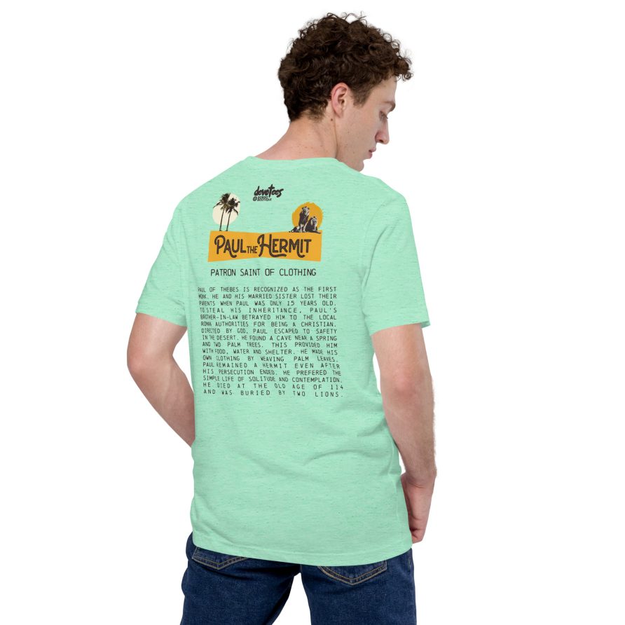 Paul the Hermit Unisex t-shirt - HEATHER MINT GREEN