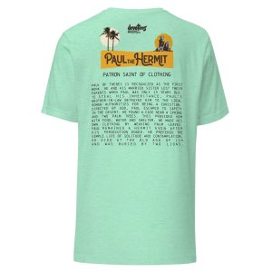 Paul the Hermit Unisex t-shirt - HEATHER MINT GREEN - Image 4
