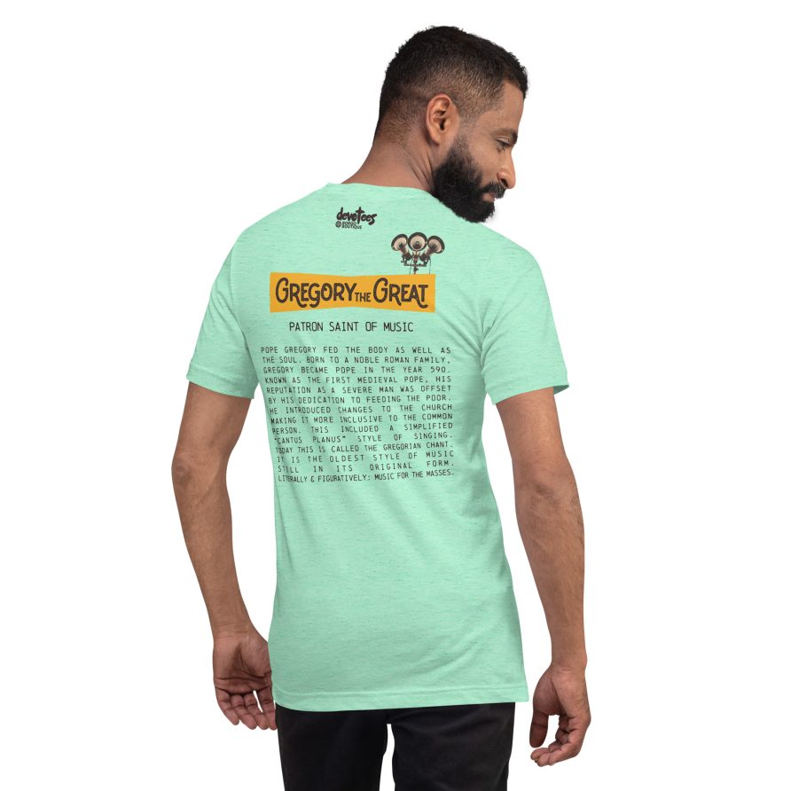 Gregory the Great Unisex t-shirt - HEATHER MINT - Image 4