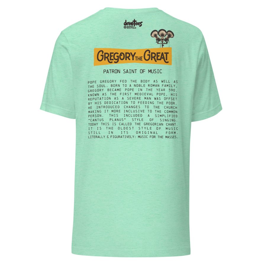 Gregory the Great Unisex t-shirt - HEATHER MINT - Image 5