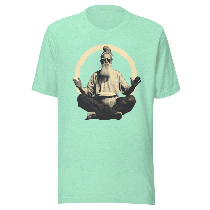 Paul the Hermit Unisex t-shirt - HEATHER MINT GREEN - Image 5