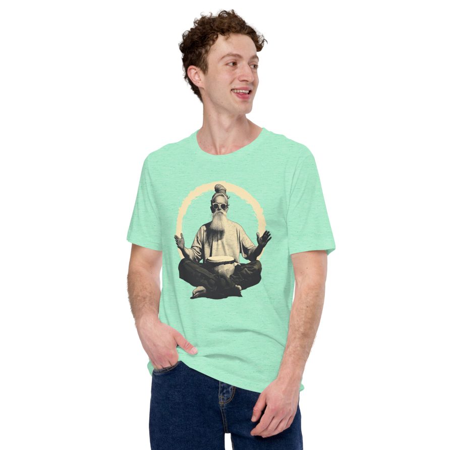 Paul the Hermit Unisex t-shirt - HEATHER MINT GREEN - Image 2