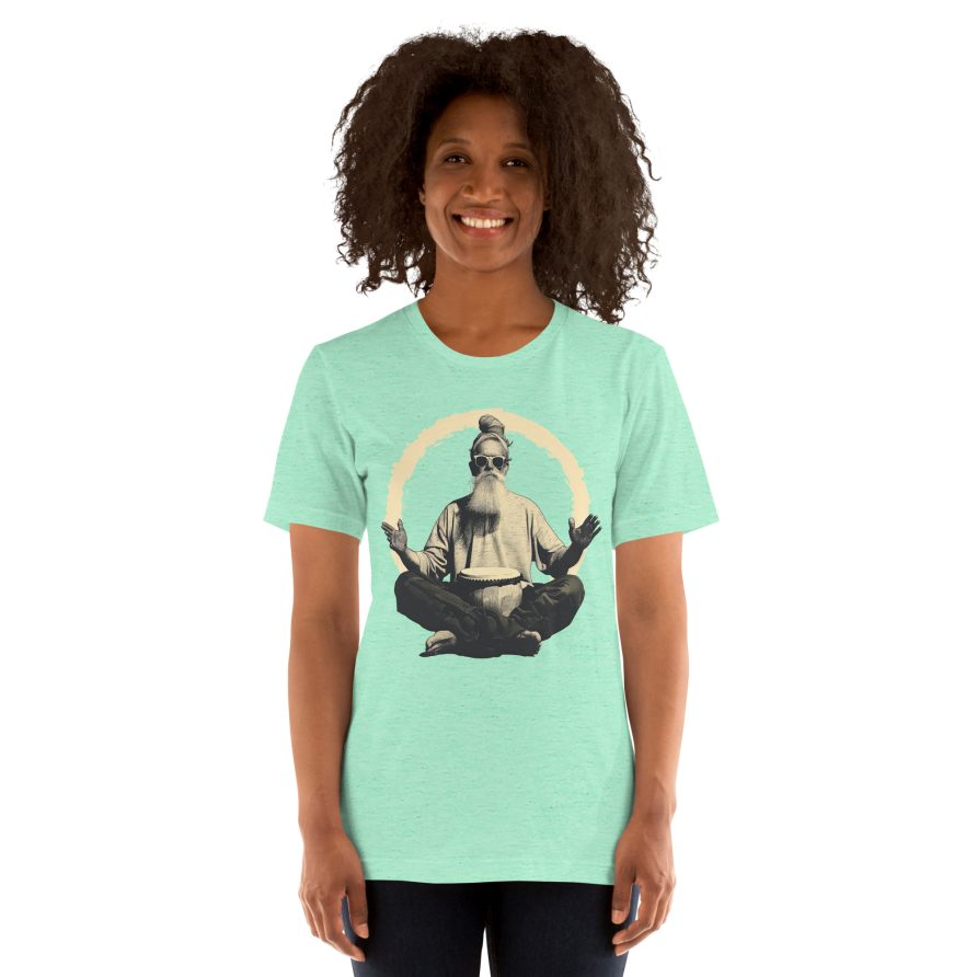 Paul the Hermit Unisex t-shirt - HEATHER MINT GREEN - Image 3