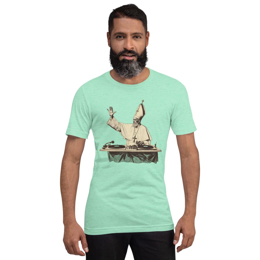 Gregory the Great Unisex t-shirt - HEATHER MINT - Image 2