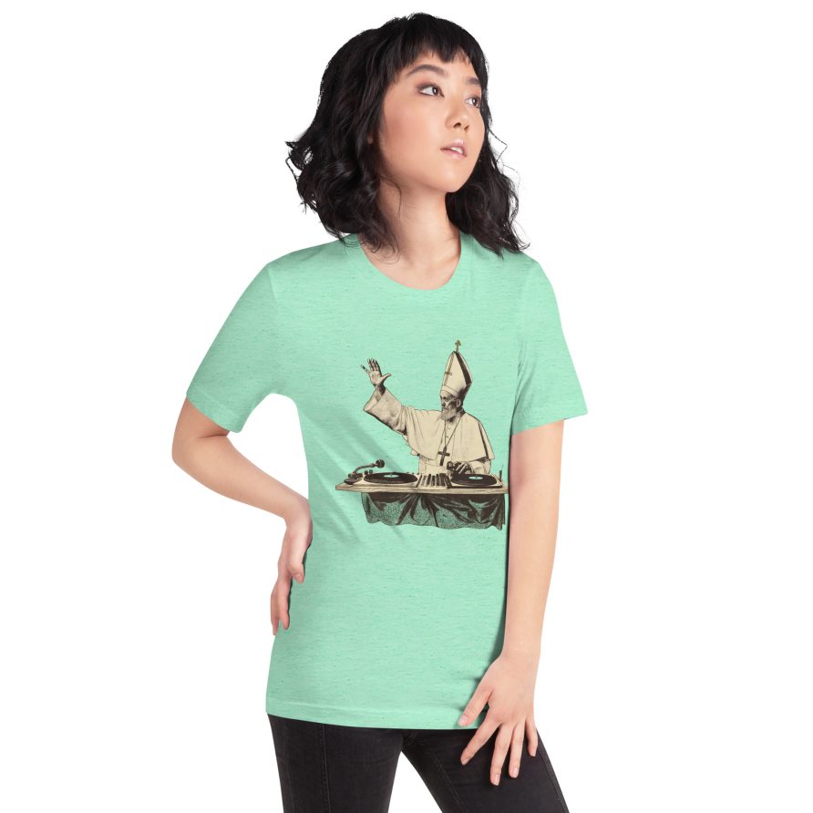 Gregory the Great Unisex t-shirt - HEATHER MINT - Image 3