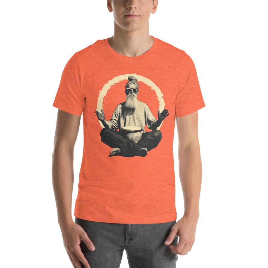 Paul the Hermit Unisex t-shirt - HEATHER ORANGE - Image 3