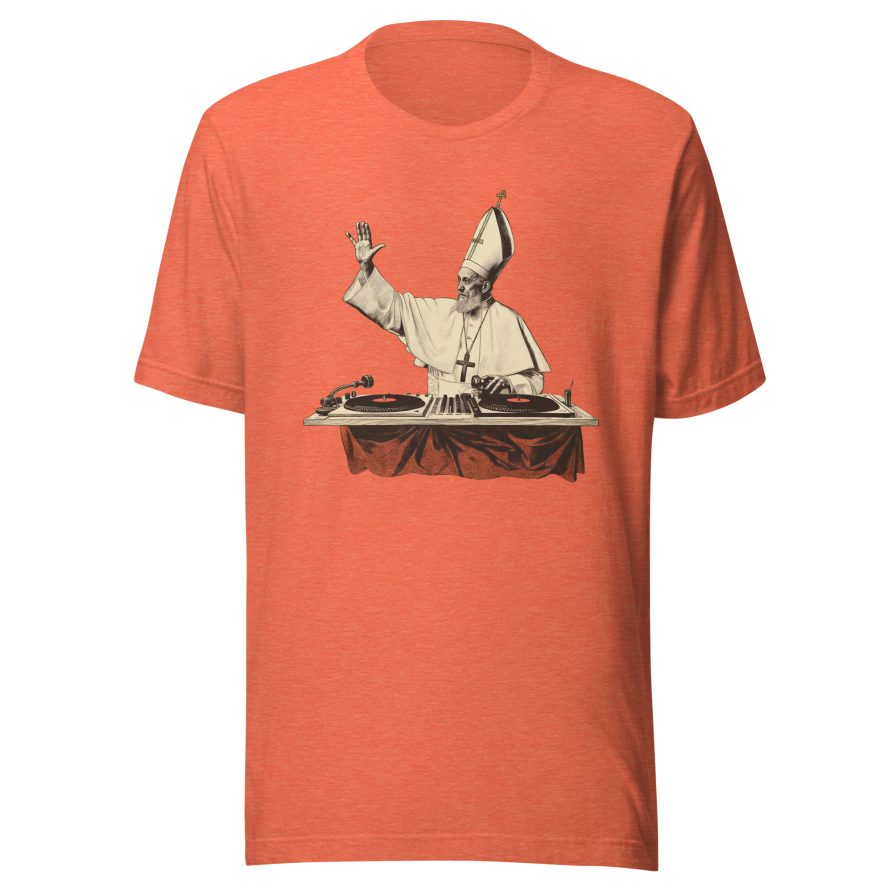Gregory the Great Unisex t-shirt - HEATHER ORANGE - Image 5