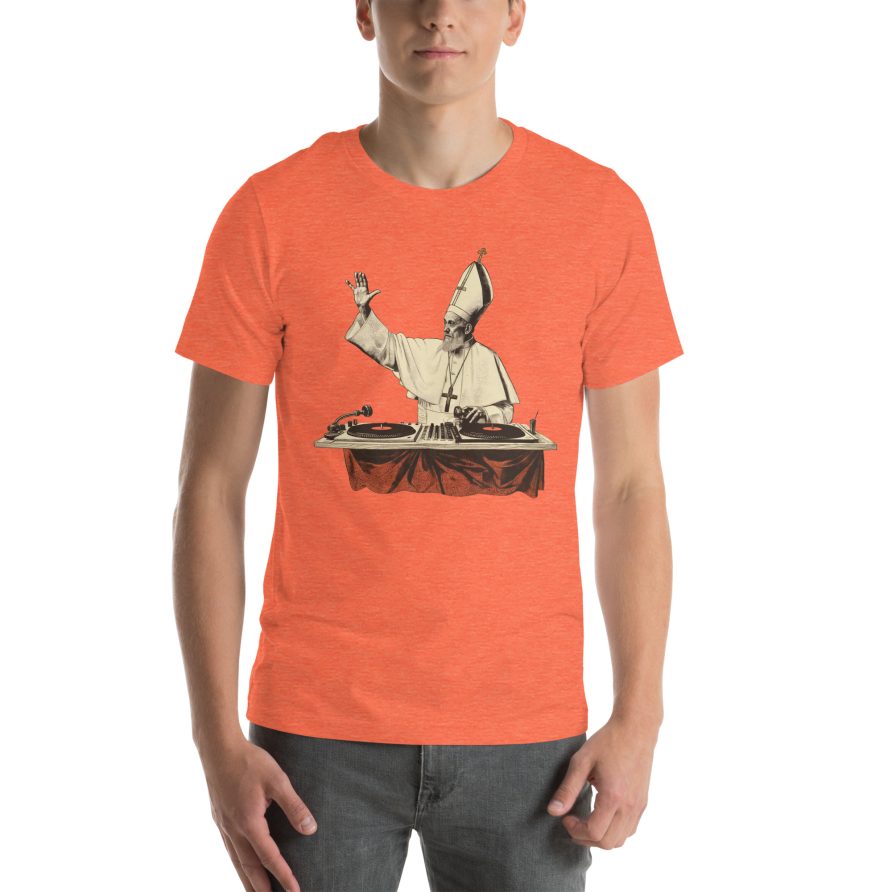 Gregory the Great Unisex t-shirt - HEATHER ORANGE - Image 2