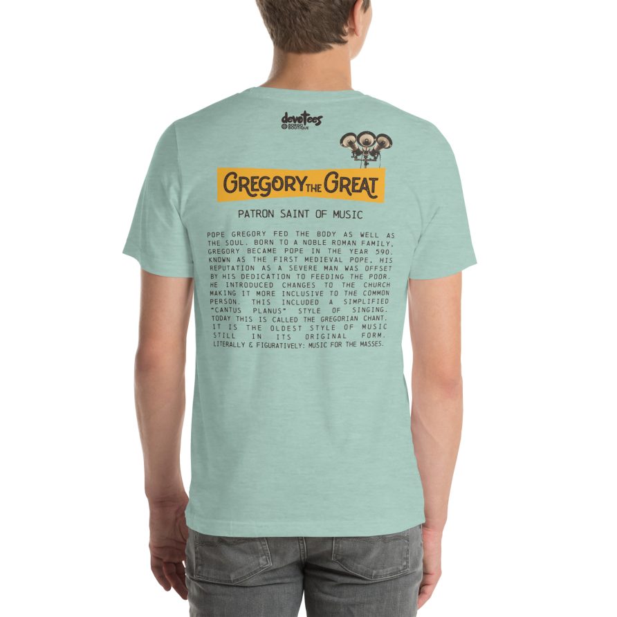 Gregory the Great Unisex t-shirt - HEATHER PRISM DUSTY BLUE - Image 3