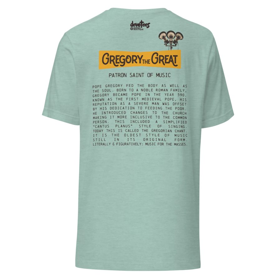 Gregory the Great Unisex t-shirt - HEATHER PRISM DUSTY BLUE - Image 5