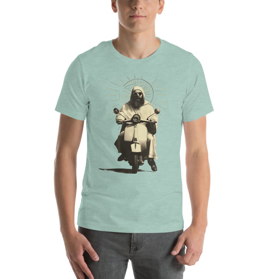 St. Christopher Unisex t-shirt – HEATHER PRISM DUSTY BLUE