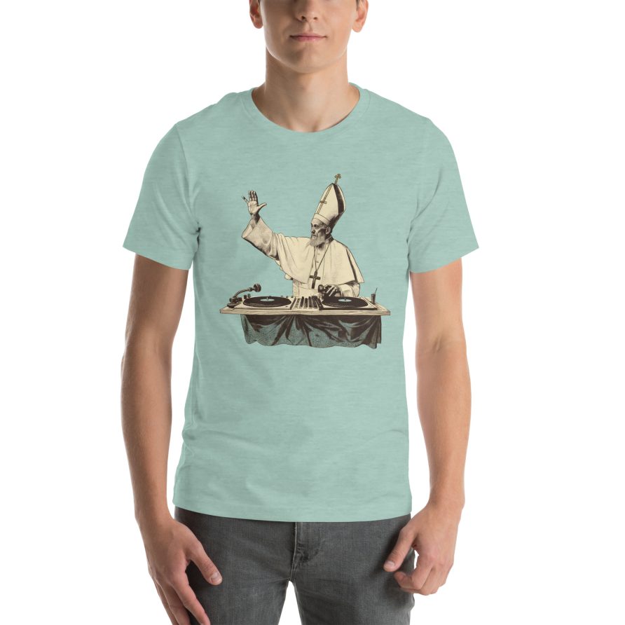 Gregory the Great Unisex t-shirt - HEATHER PRISM DUSTY BLUE - Image 2