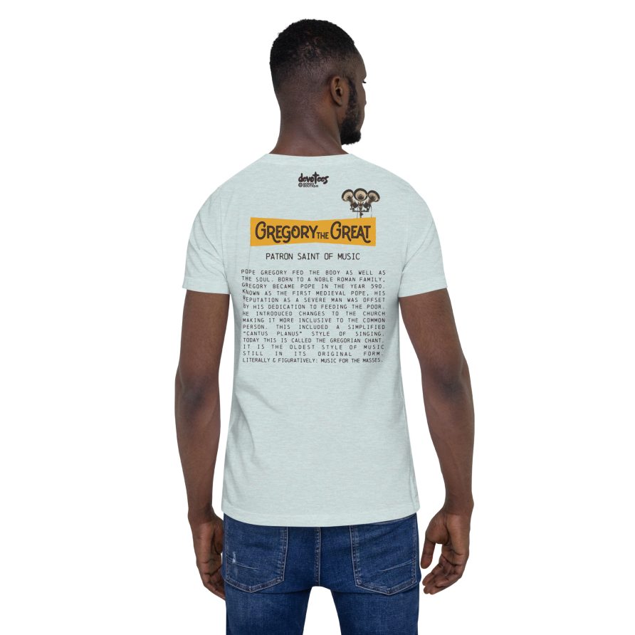 Gregory the Great Unisex t-shirt - HEATHER PRISM ICE BLUE - Image 4