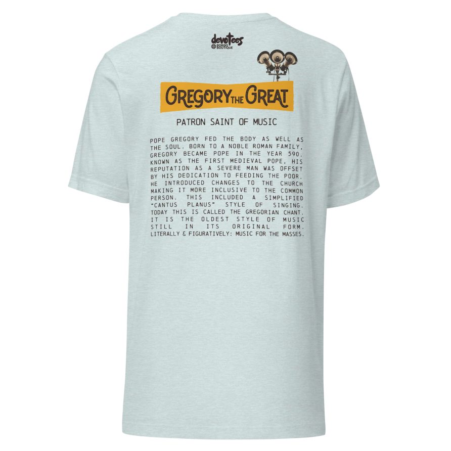 Gregory the Great Unisex t-shirt - HEATHER PRISM ICE BLUE - Image 5