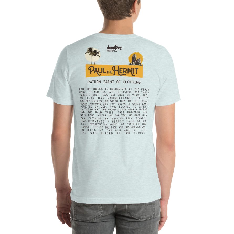 Paul the Hermit Unisex t-shirt - HEATHER PRISM ICE BLUE - Image 5