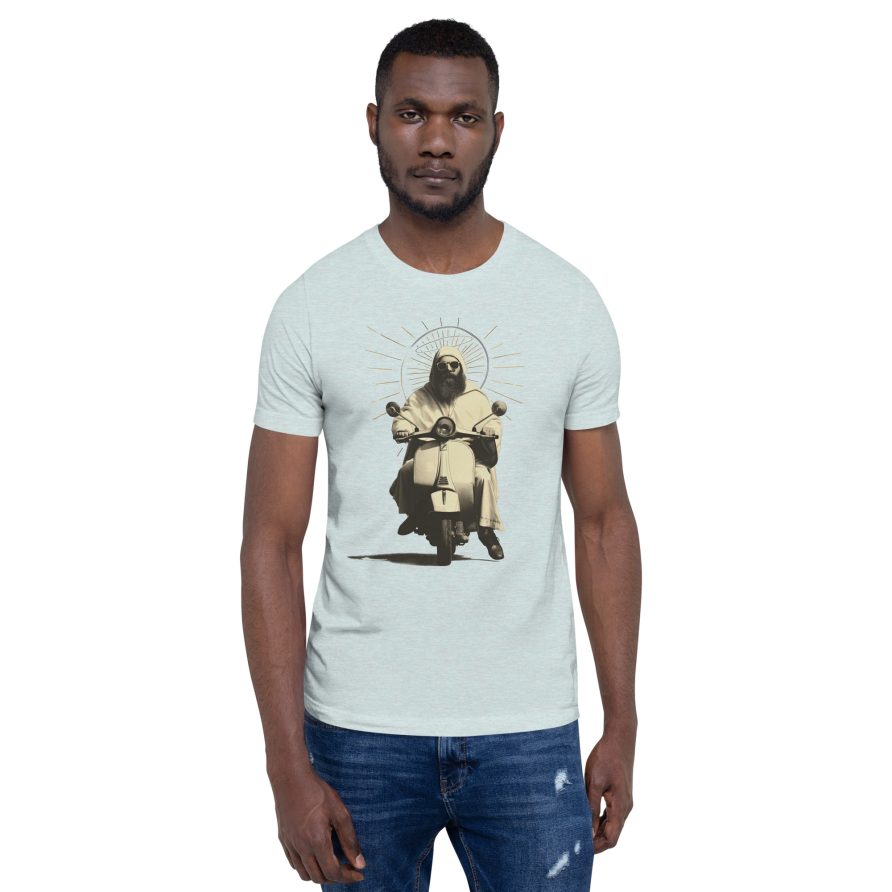 St. Christopher Unisex t-shirt - HEATHER PRISM ICE BLUE - Image 2