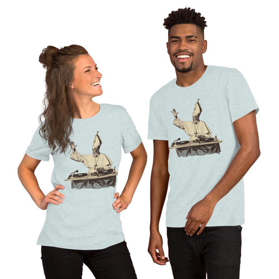 Gregory the Great Unisex t-shirt - HEATHER PRISM ICE BLUE - Image 3