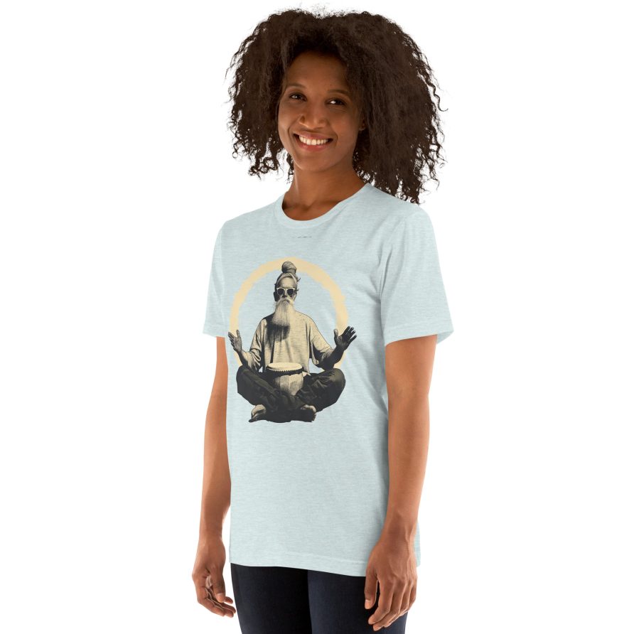 Paul the Hermit Unisex t-shirt - HEATHER PRISM ICE BLUE - Image 4