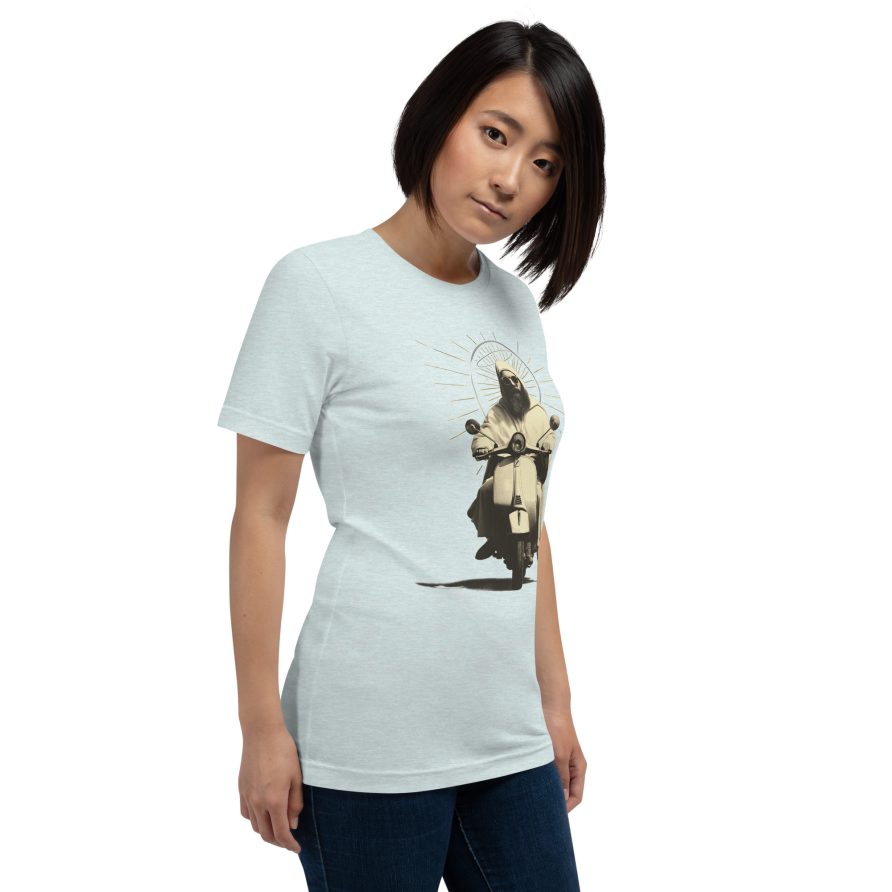 St. Christopher Unisex t-shirt - HEATHER PRISM ICE BLUE - Image 4