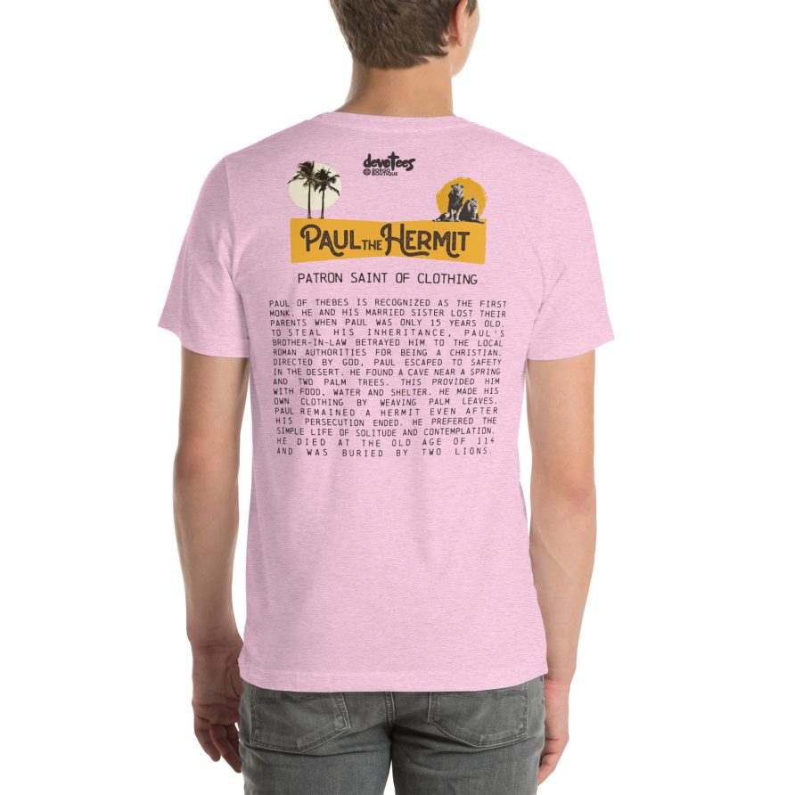 Paul the Hermit Unisex t-shirt - HEATHER PRISM LILAC - Image 2