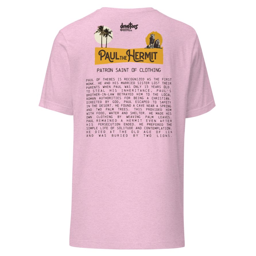 Paul the Hermit Unisex t-shirt - HEATHER PRISM LILAC - Image 5