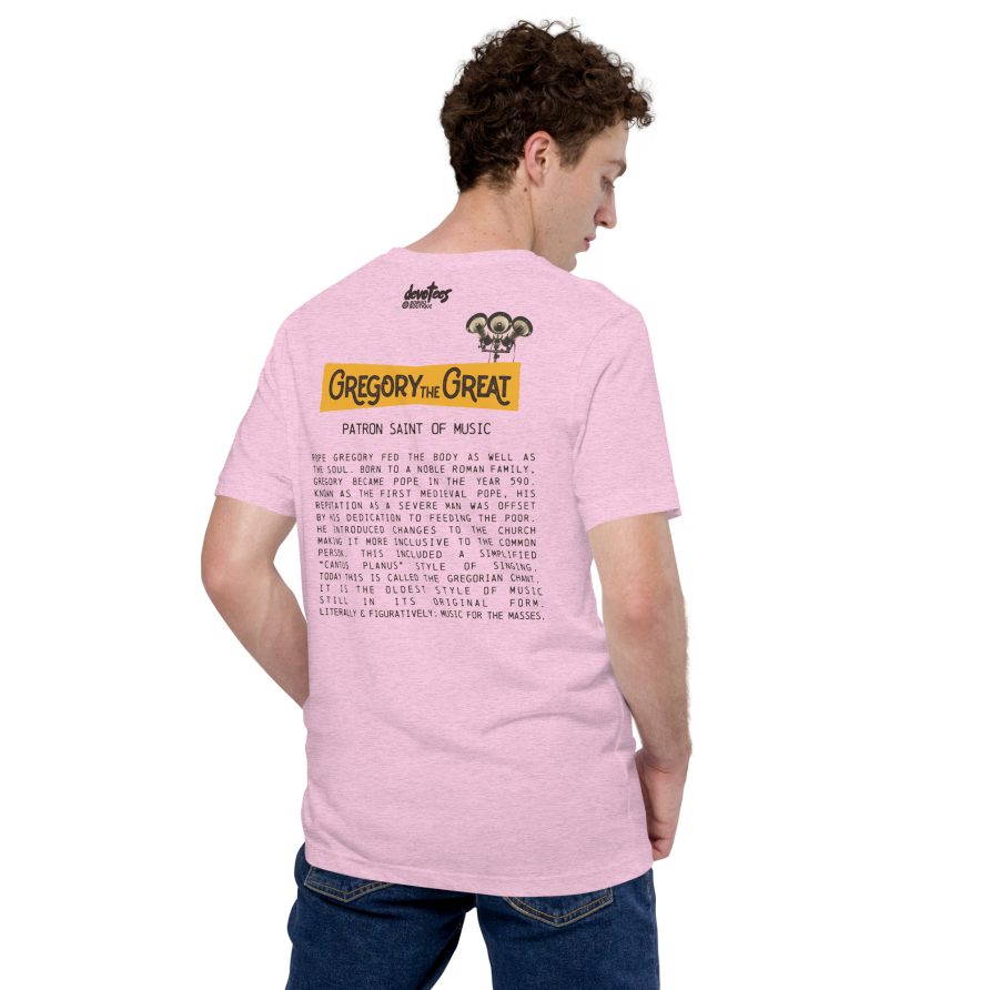 Gregory the Great Unisex t-shirt - HEATHER PRISM LILAC - Image 2