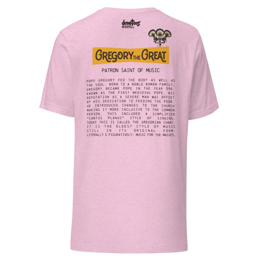 Gregory the Great Unisex t-shirt - HEATHER PRISM LILAC - Image 4