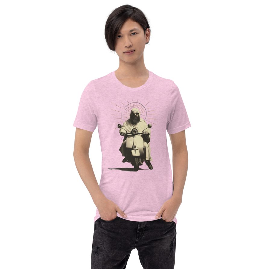 St. Christopher Unisex t-shirt – HEATHER PRISM LILAC - Image 2